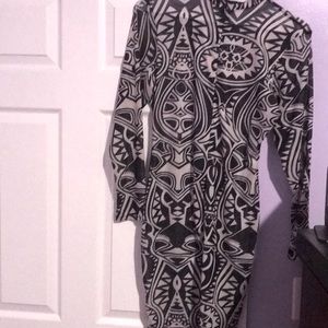 Black and white body con dress